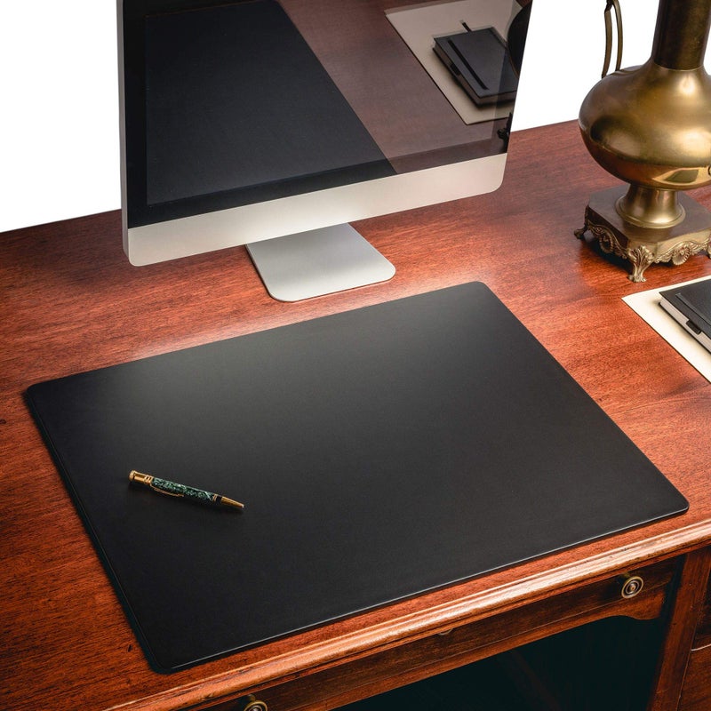 Dacasso Classic Leatherette Mat Desk pad, 24 x 19, Black (P1027) - Image 2